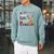 Oh What Fun It Is To Read Christmas Cute Reindeer Read Books Raglan Sleeve Sweatshirt Cardinal