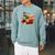 Parrot Reading Book Raglan Sleeve Sweatshirt Cardinal