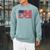 Patriotic Book Flag Reading American Flag Books Teacher Raglan Sleeve Sweatshirt Cardinal