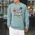 Peace Love Books Cute Retro Reading Graphic Raglan Sleeve Sweatshirt Cardinal