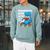 Rawrsome Bookworm Dinosaur T-Rex Book Reading Boys Raglan Sleeve Sweatshirt Cardinal