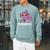 Readsolotl Cute Pink Kawaii Axolotl Reading Book Lover Raglan Sleeve Sweatshirt Cardinal