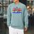 San Francisco Cat Golden Gate Bridge Book Lover Vintage Raglan Sleeve Sweatshirt Cardinal