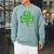 St Patricks Day Bookworm Shamrock Book Lover Raglan Sleeve Sweatshirt Cardinal