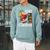 Stay Curious Monkey Reading Book Lover Bookworm Raglan Sleeve Sweatshirt Cardinal