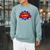 Super Grandpa Comic Book Style Superhero Raglan Sleeve Sweatshirt Cardinal