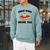 Tea Great Minds Drink Tea Apple Teacups Books Raglan Sleeve Sweatshirt Cardinal