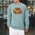 Thanksgiving Turkey Reading Book Fall Season Teacher Costume Raglan Sleeve Sweatshirt Cardinal