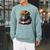 Triceratops Dinosaur Reading Book Nerd Raglan Sleeve Sweatshirt Cardinal
