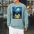 Van Gogh Starry Night Ghost Book Reading Camping Halloween Raglan Sleeve Sweatshirt Cardinal