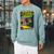 Vintage Horror Comic Book Cover Shadowed Library Zombie Raglan Sleeve Sweatshirt Cardinal