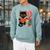 Vintage Japanese Cat Book Lovers Librarian Dad Teacher Raglan Sleeve Sweatshirt Cardinal