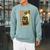 Vintage Japanese Cat Book Lovers UFO Alien Abduction Cat Dad Raglan Sleeve Sweatshirt Cardinal