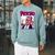 Vintage Movie Horror Poster Comic Book Graphic Film Night Raglan Sleeve Sweatshirt Cardinal