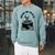 Whimsigoth Skeleton Reading A Book Dark Gothic Aesthetic Raglan Sleeve Sweatshirt Cardinal