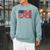 Women's Patriotic Book Flag Reading American Flag Books Teacher Raglan Sleeve Sweatshirt Cardinal