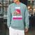 Yoshi Born To Be A Bookworm Personalized Raglan Sleeve Sweatshirt Cardinal