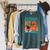 3 Year Old Birthday Boy Book Worm Reading Birthday Party Raglan Sleeve Sweatshirt Heather Blue Lagoon