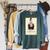 American Girl Meet Samantha Book Cover Raglan Sleeve Sweatshirt Heather Blue Lagoon