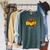 BANG Pop Art Comic Book Speech Bubbles Street Graffiti Art Raglan Sleeve Sweatshirt Heather Blue Lagoon