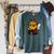 Bee Reading Book Lover Raglan Sleeve Sweatshirt Heather Blue Lagoon