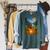 Bigfoot And Alien Reading Books Campfire Halloween Raglan Sleeve Sweatshirt Heather Blue Lagoon