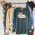 Book Flower Raglan Sleeve Sweatshirt Heather Blue Lagoon Book Flower Raglan Sleeve Sweatshirt Heather Blue Lagoon