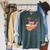 Book Nerd Heart Library Cat Bookworm Animal Pet Book Reading Raglan Sleeve Sweatshirt Heather Blue Lagoon
