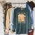 Take Me To The Book Store Cozy Bookshop Cat Aesthetic Raglan Sleeve Sweatshirt Heather Blue Lagoon