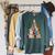 Booklovers Christmas Book Tree Raglan Sleeve Sweatshirt Heather Blue Lagoon