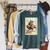 Camel Johnson's Household Book Nature African Muslim Warrior Raglan Sleeve Sweatshirt Heather Blue Lagoon