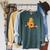 Capybara Reading Books Raglan Sleeve Sweatshirt Heather Blue Lagoon