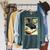 Cat Teacher Student School Last Day Books First 100th Day Raglan Sleeve Sweatshirt Heather Blue Lagoon