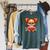 Chihuahua Reading a Book Dog Raglan Sleeve Sweatshirt Heather Blue Lagoon