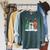 Christmas Tree Snowman Reindeer Book Stack Tee Librarian Raglan Sleeve Sweatshirt Heather Blue Lagoon