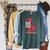 Clifford The Big Red Dog Let's Read Together Vintage Book Raglan Sleeve Sweatshirt Heather Blue Lagoon