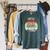 Coffee Books And Rain Reading Book Lover Retro Raglan Sleeve Sweatshirt Heather Blue Lagoon