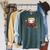 Cute Book Super Hero Reading Superhero Raglan Sleeve Sweatshirt Heather Blue Lagoon