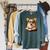 Cute Dog Corgi Reading Book Raglan Sleeve Sweatshirt Heather Blue Lagoon Cute Dog Corgi Reading Book Raglan Sleeve Sweatshirt Heather Blue Lagoon