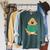 Cute Dog Reading A Human Training Book Dog Raglan Sleeve Sweatshirt Heather Blue Lagoon
