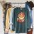 Cute Shiba Inu Mushroom Hat Reading Book Art Raglan Sleeve Sweatshirt Heather Blue Lagoon