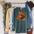 Cute Turkey Reading Book Lovers Bow Thanksgiving Raglan Sleeve Sweatshirt Heather Blue Lagoon