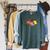 Dachshund Book Reading Lovers Bookworm Girls Teachers Raglan Sleeve Sweatshirt Heather Blue Lagoon