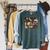 Dark Academia Aesthetic Skull Writer Authors Book Lover Raglan Sleeve Sweatshirt Heather Blue Lagoon