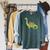 Dinosaur Librarian Book Lover Reading Brontosaurus Raglan Sleeve Sweatshirt Heather Blue Lagoon
