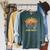 Dogs Books And Yarn Crocheting Retro Raglan Sleeve Sweatshirt Heather Blue Lagoon