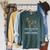 Easily Distracted By Goats & Books Lover Sheep Kid Raglan Sleeve Sweatshirt Heather Blue Lagoon