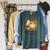 Fall Cat Ghosting You For Book Halloween Ghost Reading Raglan Sleeve Sweatshirt Heather Blue Lagoon
