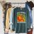 Fully Booked For Christmas Holiday Book Lover Santa Raglan Sleeve Sweatshirt Heather Blue Lagoon