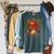 Fully Booked For Fall Books Coffee Leaves Pumpkins Tee Raglan Sleeve Sweatshirt Heather Blue Lagoon